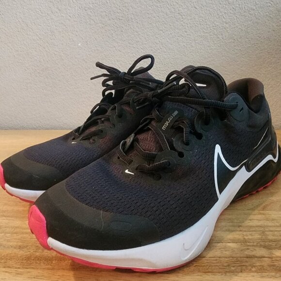 Nike Mens Renew Run 3 Running Shoes Sneakers Lace Up Low Top Black White Size 11 main image 7